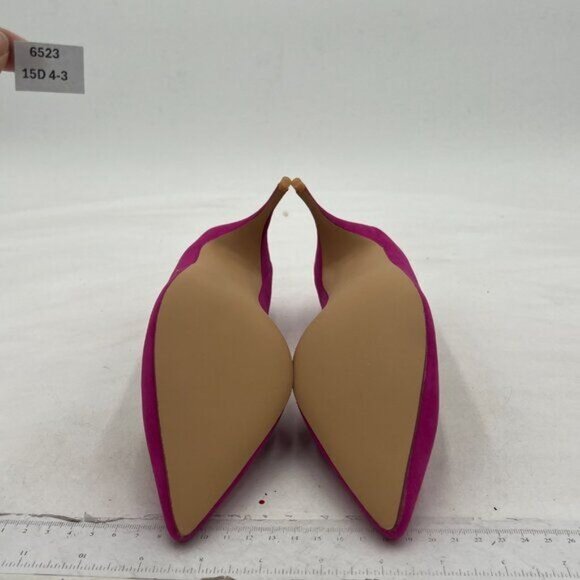 FSJ Women Classic Kitten Heels Pointy Closed Toe Pumps Slip On Office Ladies - Picture 6 of 7